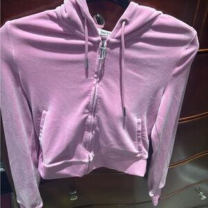 Juicy Couture Purple Crop Long Sleeve Hoodie